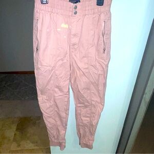 Dirty pink Abercrombie cargo joggers